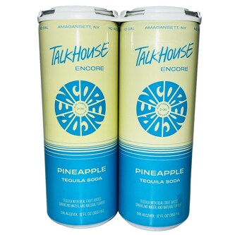 Talkhouse Encore Tequila Soda, Pineapple, Cans